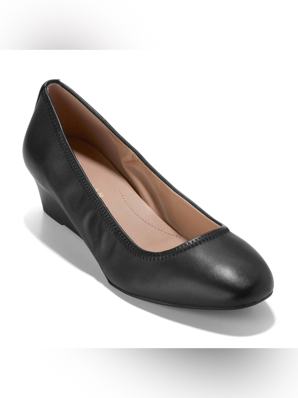Cole Haan Zero Grand Marta Black Women's Wedge Pump 7.5 Leather non slip